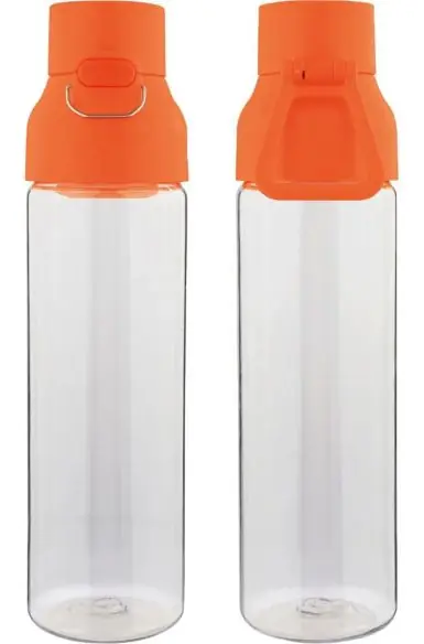 Botella Tritan Dune 750 ml cuerpo transparente cierre botón