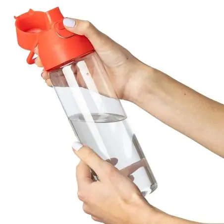 Botella Tritan Dune 750 ml cuerpo transparente cierre botón