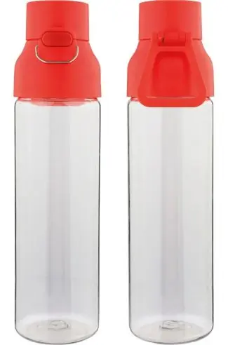 Botella Tritan Dune 750 ml cuerpo transparente cierre botón