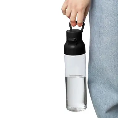Botella Tritan Dune 750 ml cuerpo transparente cierre botón