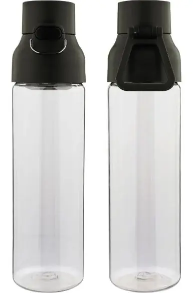 Botella Tritan Dune 750 ml cuerpo transparente cierre botón