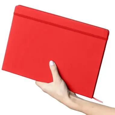 Cuaderno A4 PU reciclado 96p 65gsm FSC banda elástica