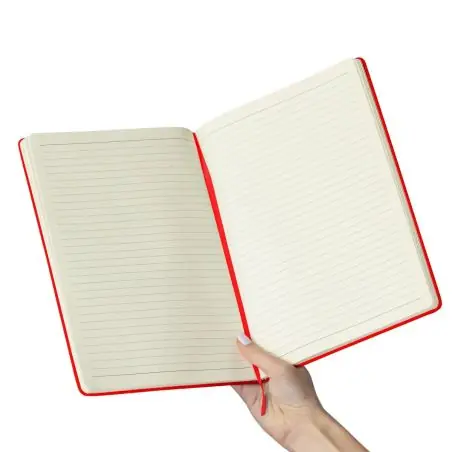 Cuaderno A4 PU reciclado 96p 65gsm FSC banda elástica