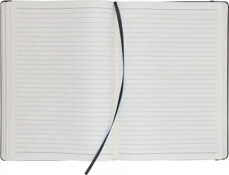 Cuaderno A4 PU reciclado 96p 65gsm FSC banda elástica
