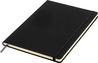 Cuaderno A4 PU reciclado 96p 65gsm FSC banda elástica