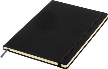Cuaderno A4 PU reciclado 96p 65gsm FSC banda elástica