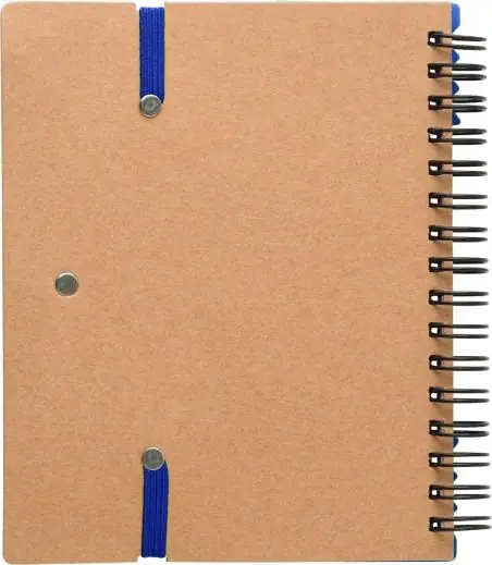 Libreta reciclada espiral con adhesivos y regla