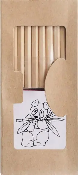 Set de dibujo de cartón lápices librito regla sacapuntas