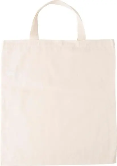 Bolsa de algodón 110 g/m2 con asas cortas para entregas