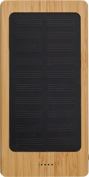 Power bank solar de bambú 8.000 mAh
