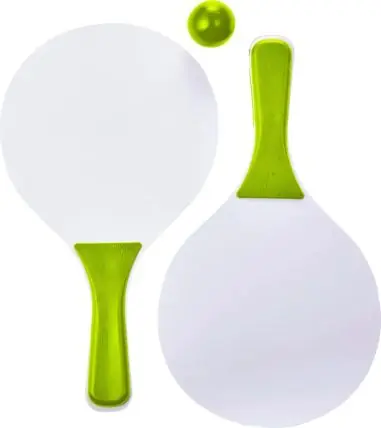 Set 2 palas madera pelota bolsa red blanca playa