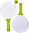 Set 2 palas madera pelota bolsa red blanca playa - Imagen 4