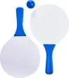 Set 2 palas madera pelota bolsa red blanca playa - Imagen 5