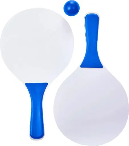 Set 2 palas madera pelota bolsa red blanca playa