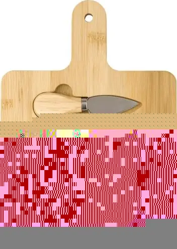 Tabla quesos bambú con cuchillo encajado