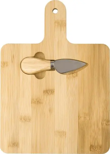 Tabla quesos bambú con cuchillo encajado
