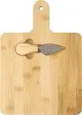 Tabla quesos bambú con cuchillo encajado - Imagen 8