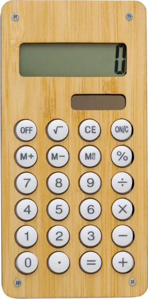 Calculadora bambú ABS solar 8 dígitos laberinto pila