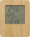 Estación meteorológica bambú ABS reloj temperatura - Imagen 5