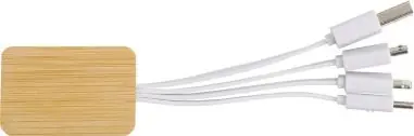 Set de cables de bambú 3 en 1