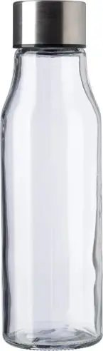 Botella cristal 500 ml con tapón acero inox