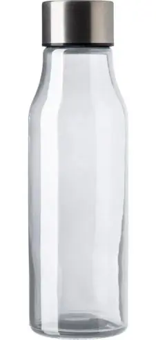 Botella cristal 500 ml con tapón acero inox