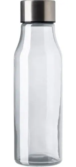 Botella cristal 500 ml con tapón acero inox