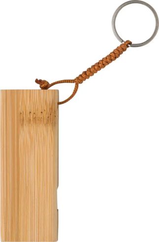 Soporte móvil bambú con llavero