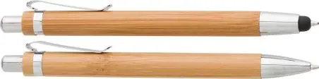 Set escritura bambú con bolígrafo y portaminas