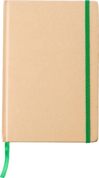 Cuaderno A5 cartón reciclado 160 páginas goma marcapáginas