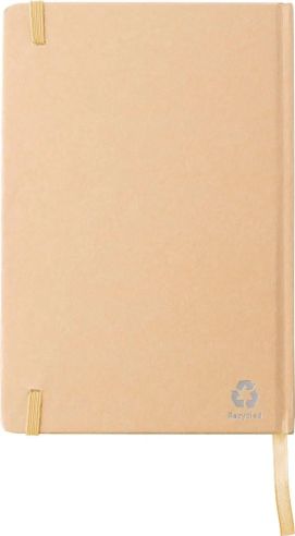 Cuaderno A5 cartón reciclado 160 páginas goma marcapáginas