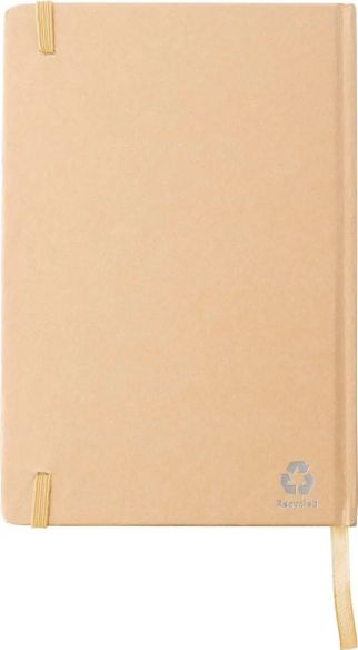Cuaderno A5 cartón reciclado 160 páginas goma marcapáginas