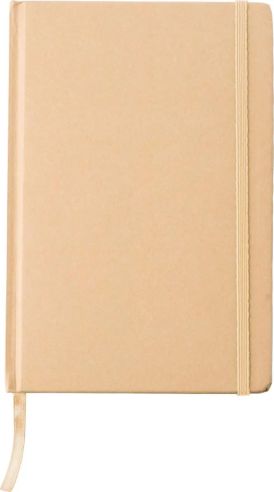 Cuaderno A5 cartón reciclado 160 páginas goma marcapáginas