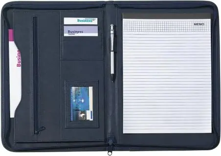 Portadocumentos A4 PU con cremallera