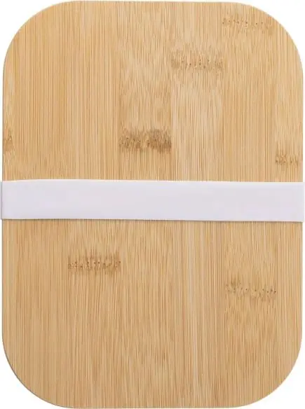 Fiambrera vidrio 900 ml tapa bambú correa silicona LFGB