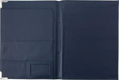 Carpeta PU A4 esquinas metálicas bolsillos personalizable