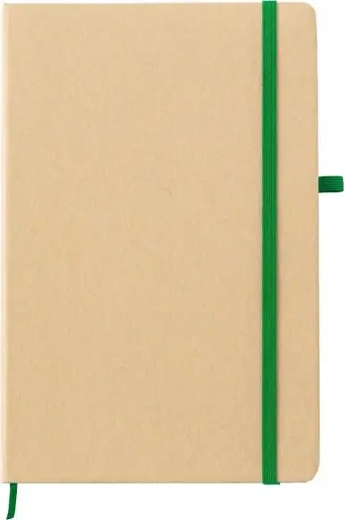 Cuaderno papel piedra A5 80p lineadas banda elástica