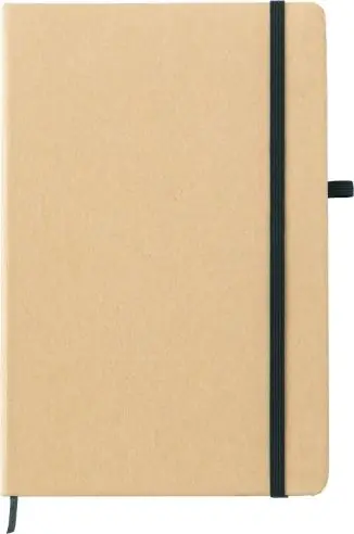 Cuaderno papel piedra A5 80p lineadas banda elástica