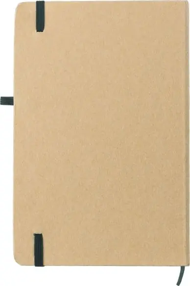 Cuaderno papel piedra A5 80p lineadas banda elástica