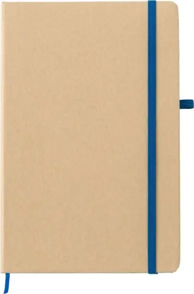 Cuaderno papel piedra A5 80p lineadas banda elástica