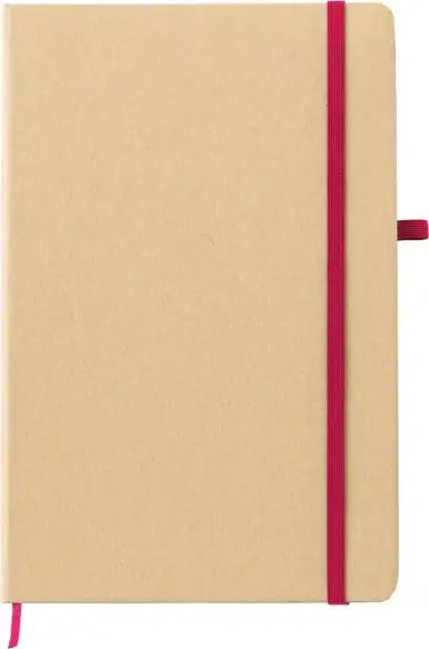 Cuaderno papel piedra A5 80p lineadas banda elástica