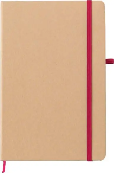 Cuaderno papel piedra A5 80p lineadas banda elástica