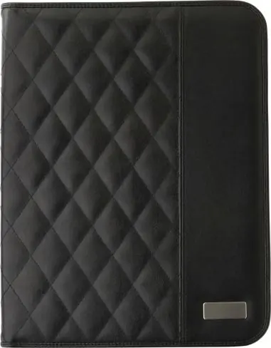Portadocumentos A4 PU acolchado rombos bloc 25 hojas