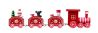 Tren navideño de madera con motivos de Navidad, 17,4 cm - Imagen 10
