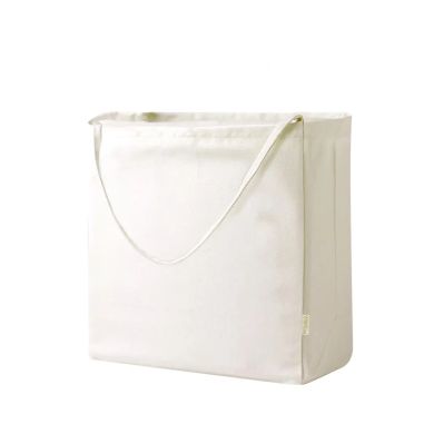 Bolsa algodón reciclado 300g/m2 fuelle asas 60cm 12 kg