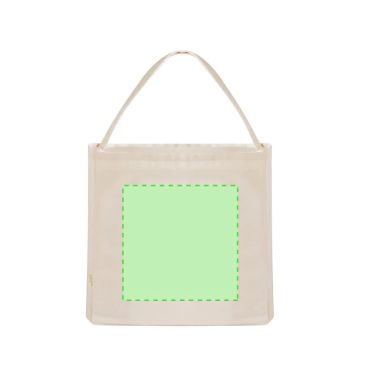 Bolsa algodón reciclado 300g/m2 fuelle asas 60cm 12 kg