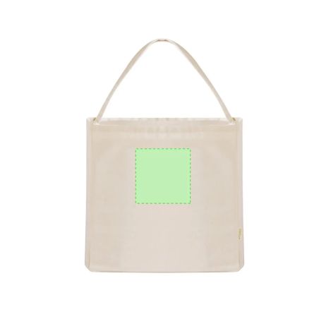Bolsa algodón reciclado 300g/m2 fuelle asas 60cm 12 kg