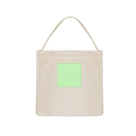 Bolsa algodón reciclado 300g/m2 fuelle asas 60cm 12 kg