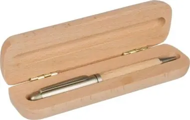 Bolígrafo haya giratorio Dokumental estuche haya metal