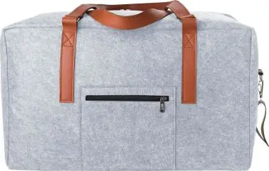 Bolsa viaje fieltro rPET con detalles PU